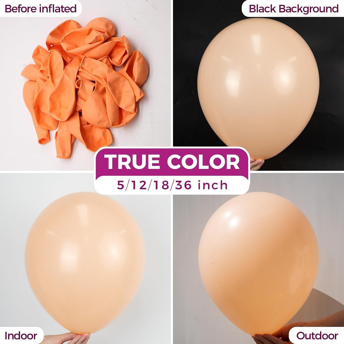 Pastel Orange Latex Round Helium Party Balloons 100 Pack 12 inch