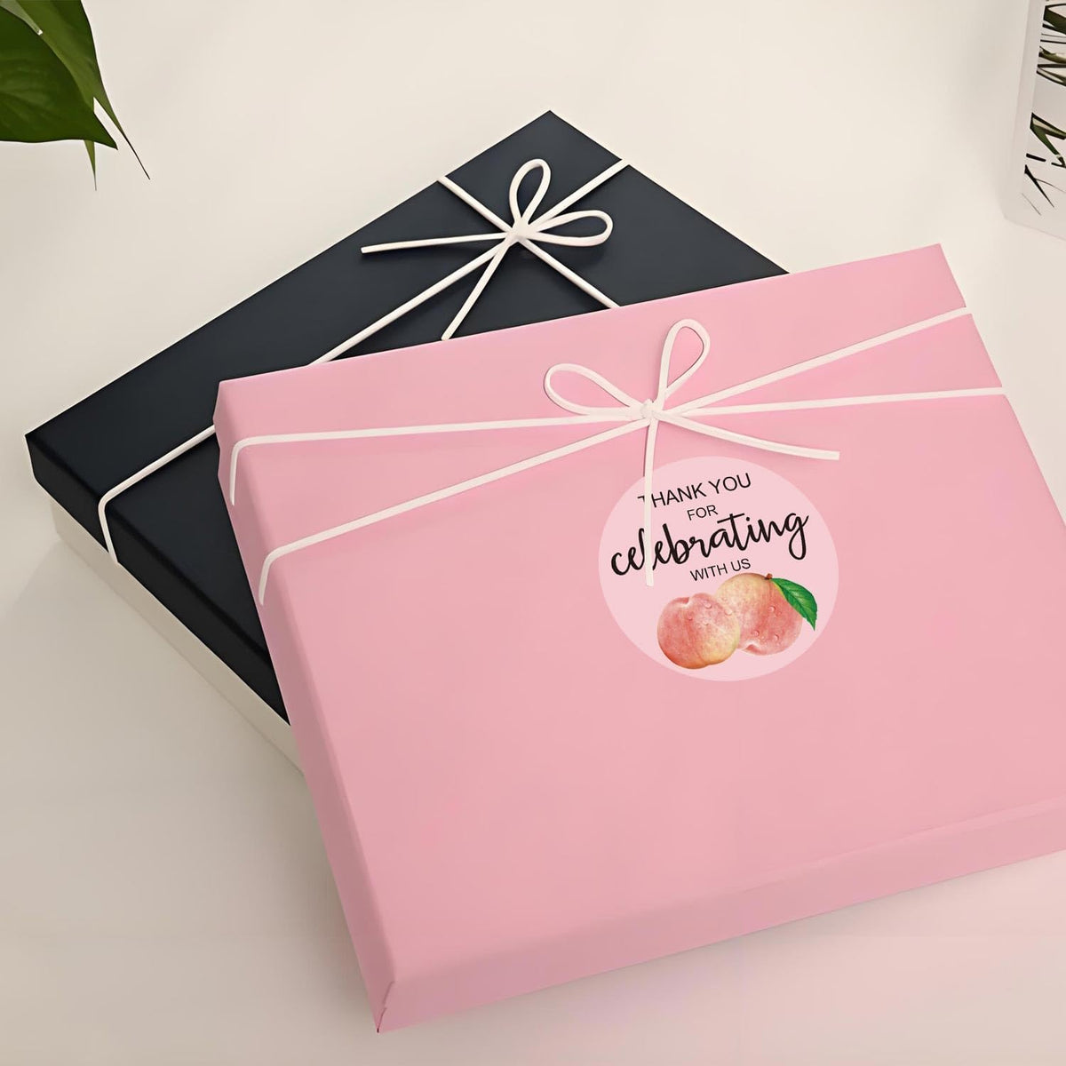 Peach Thank You Stickers 2 Inch 120Pcs Party Favor Labels