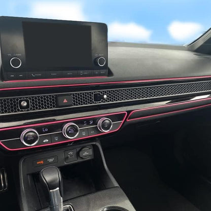Pink Car Interior Decorative Molding Door Panel Gap Trim Strip (23Ft)