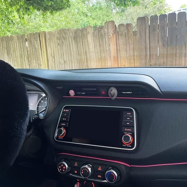 Pink Car Interior Decorative Molding Door Panel Gap Trim Strip (23Ft)
