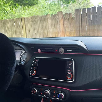 Pink Car Interior Decorative Molding Door Panel Gap Trim Strip (23Ft)
