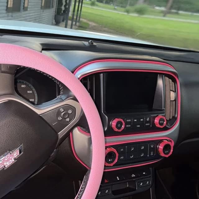 Pink Car Interior Decorative Molding Door Panel Gap Trim Strip (23Ft)