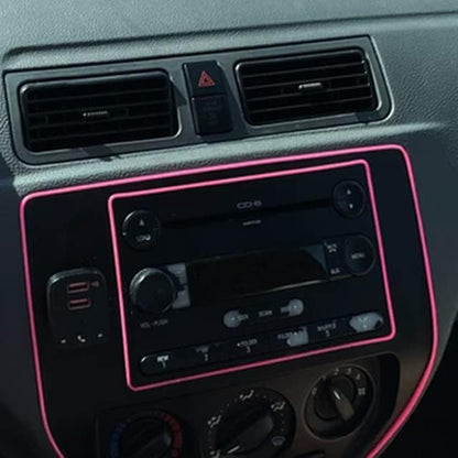 Pink Car Interior Decorative Molding Door Panel Gap Trim Strip (23Ft)