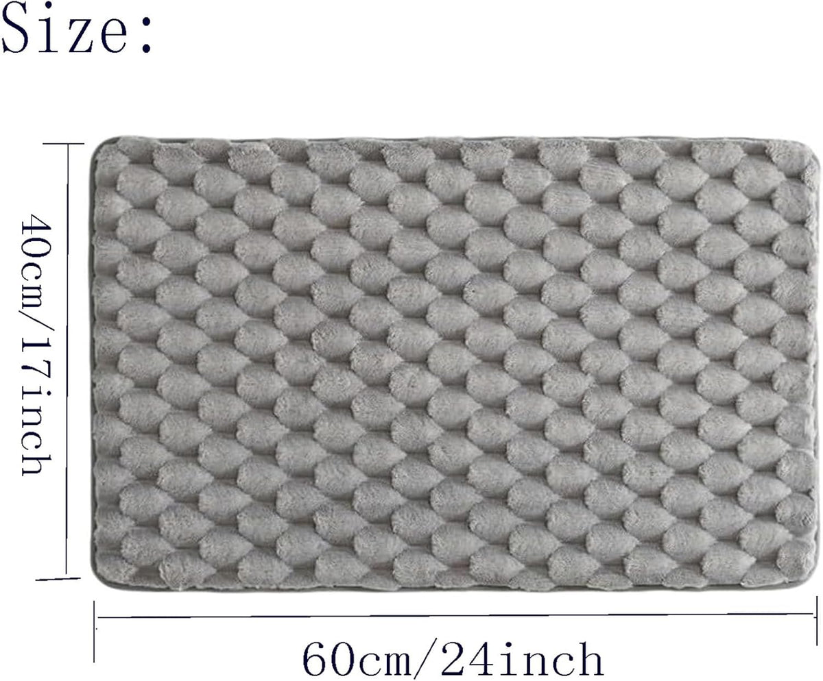 Water-Absorbing Anti-Slip Floor mat, Geometric Bathroom Anti-Slip Floor mat, Door Foot mat, Soft and Lightweight Bathroom Floor (Pink, 24x17inch)