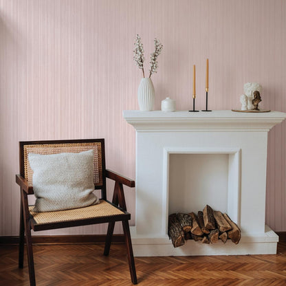 Tempaper Textured Metallic Pink Faux Grasscloth Removable Peel and Stick Wallpaper, 20.5 in X 16.5 ft, Made in The USA