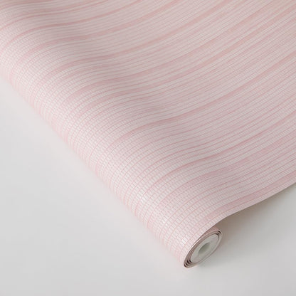 Tempaper Textured Metallic Pink Faux Grasscloth Removable Peel and Stick Wallpaper, 20.5 in X 16.5 ft, Made in The USA