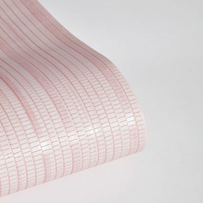 Tempaper Textured Metallic Pink Faux Grasscloth Removable Peel and Stick Wallpaper, 20.5 in X 16.5 ft, Made in The USA