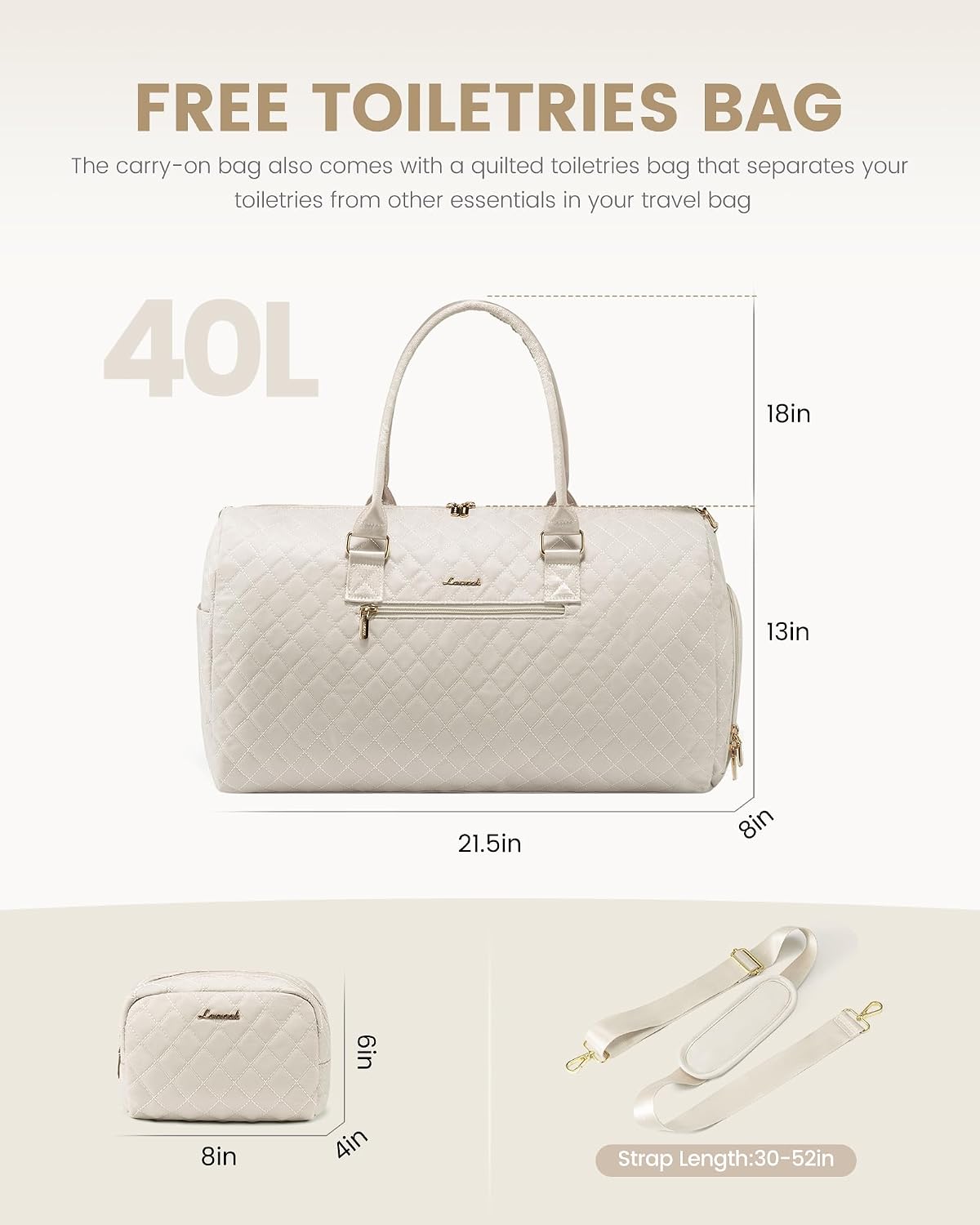 Travel Duffle Bag, Weekender Bag for Women with Toiletry Bag, Carry on Overnight Bag with Shoe Compartment, Gym Duffel Bag with Wet Pocket, Mommy Hospital Bags for Labor and Delivery