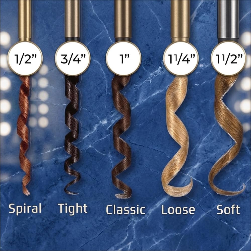 SdBeauty 1 Inch Automatic Rotating Curling Iron – Ceramic Barrel, Adjustable Heat, Pink & Gold – Creates Smooth, Long-Lasting Waves Without Pulling or Tangling