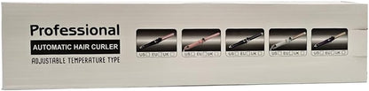 SdBeauty 1 Inch Automatic Rotating Curling Iron – Ceramic Barrel, Adjustable Heat, Pink & Gold – Creates Smooth, Long-Lasting Waves Without Pulling or Tangling