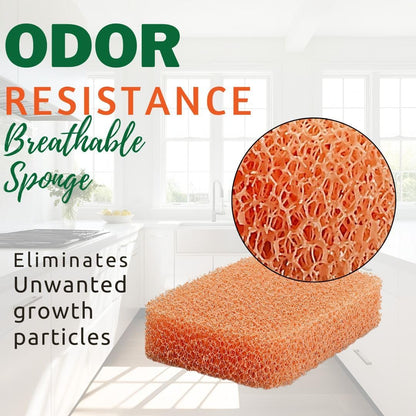 Silicone Dish Sponge Scrubbers, Fresh Peach Scent, Non-Scratch, Odor-Resistant, Durable Dish Sponges for Kitchen 3pk
