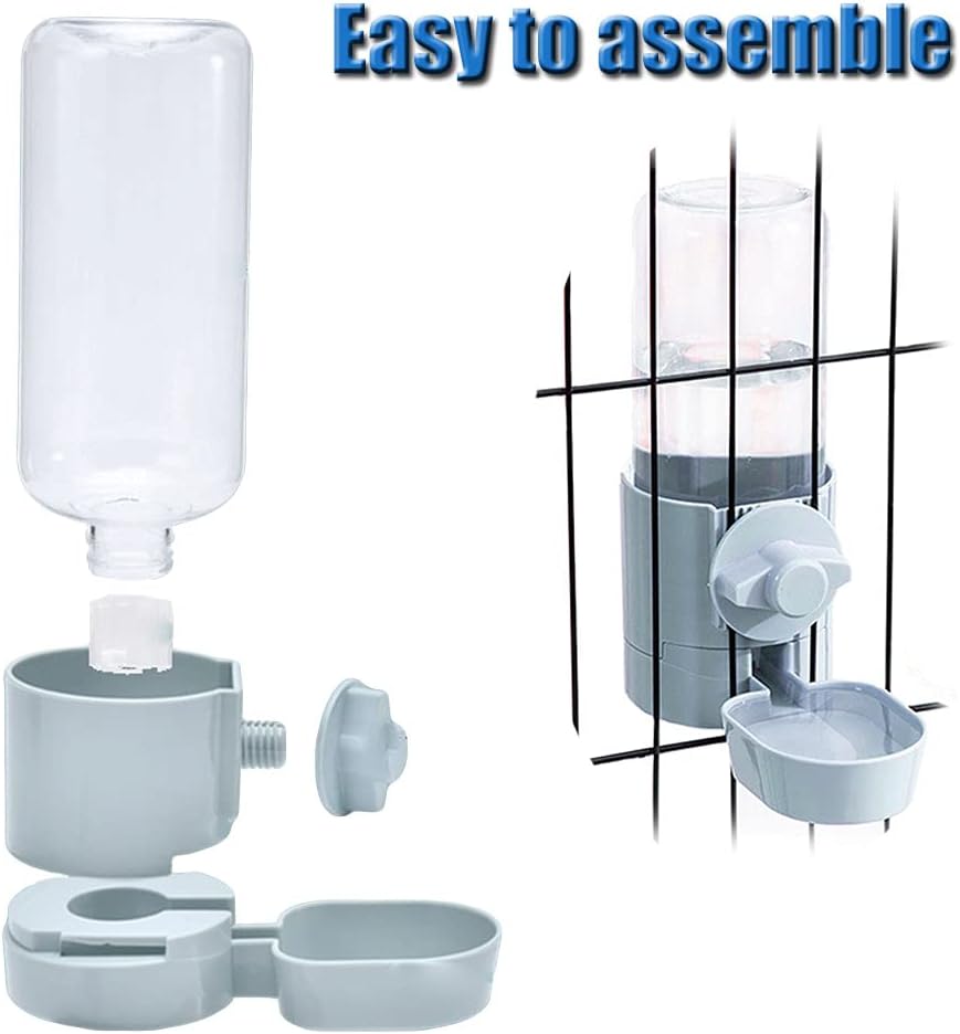 17oz Bunny Water Bottle No Drip for Cage, Hanging Automatic Water Dispenser for Small Animal Guinea Pig Hamster Chinchilla Ferret Rabbit