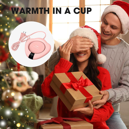 Coffee Mug Warmer for Desk, Cup Warmer with Auto Shut Off, Mug Warmer Plate for Coffee, Milk, Tea, Beverage - Mug Heater for Travel, Home and Office (Pink)