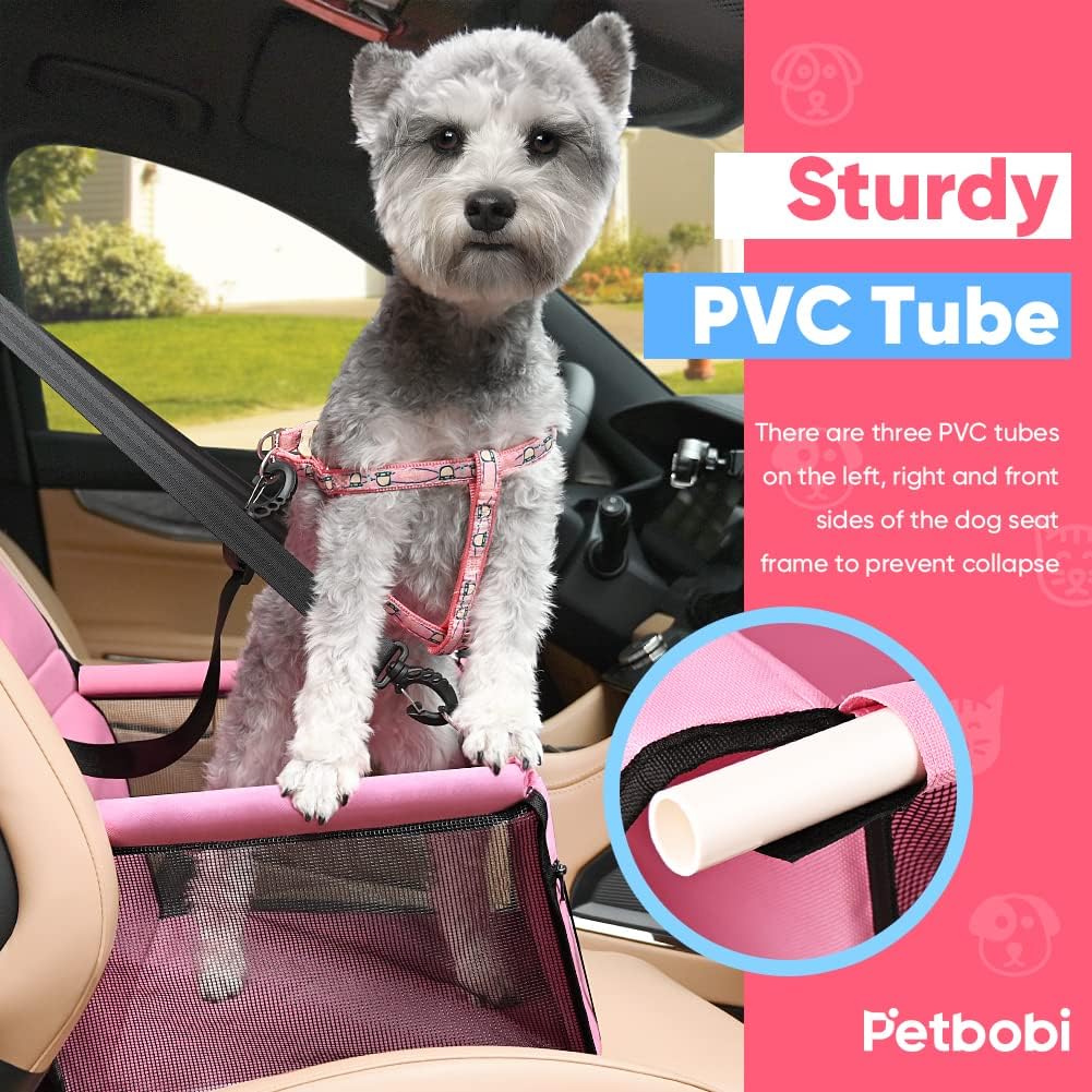 Dog Car Seat for Small Dogs and Cats up to 15 lbs, Portable Booster