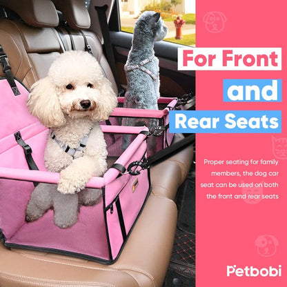Dog Car Seat for Small Dogs and Cats up to 15 lbs, Portable Booster