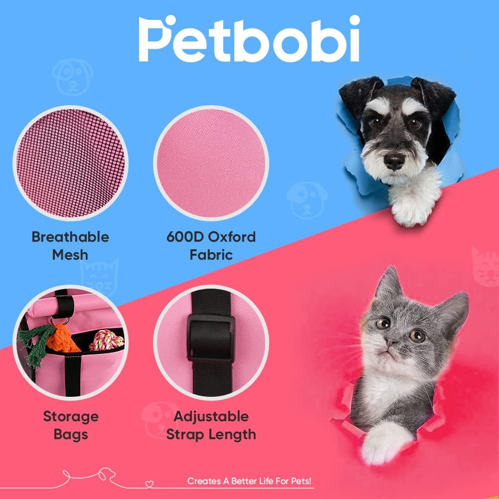 Dog Car Seat for Small Dogs and Cats up to 15 lbs, Portable Booster