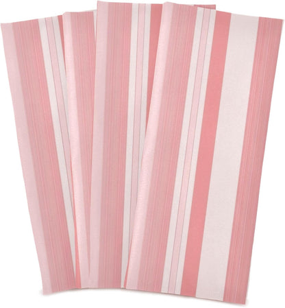 Pastel Pink Stripes Artistic Spring Kitchen Dish Towel Set Decorative Hand Tea Towels Cute Dish Cloths Thin Quick Drying 18 x 28 Inch, 4 Packs