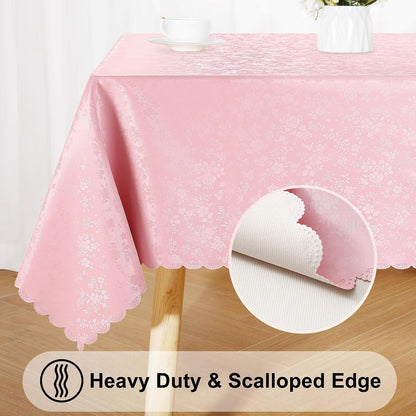 Rectangle Waterproof Heavy Duty Vinyl Tablecloths, 60 x 84 Inch
