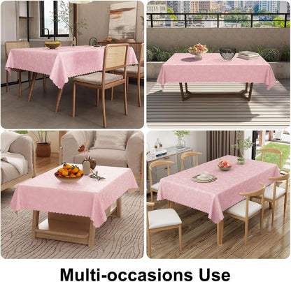 Rectangle Waterproof Heavy Duty Vinyl Tablecloths, 60 x 84 Inch