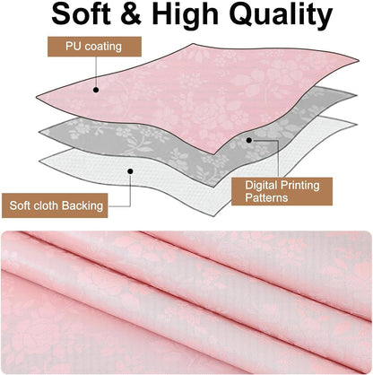 Rectangle Waterproof Heavy Duty Vinyl Tablecloths, 60 x 84 Inch