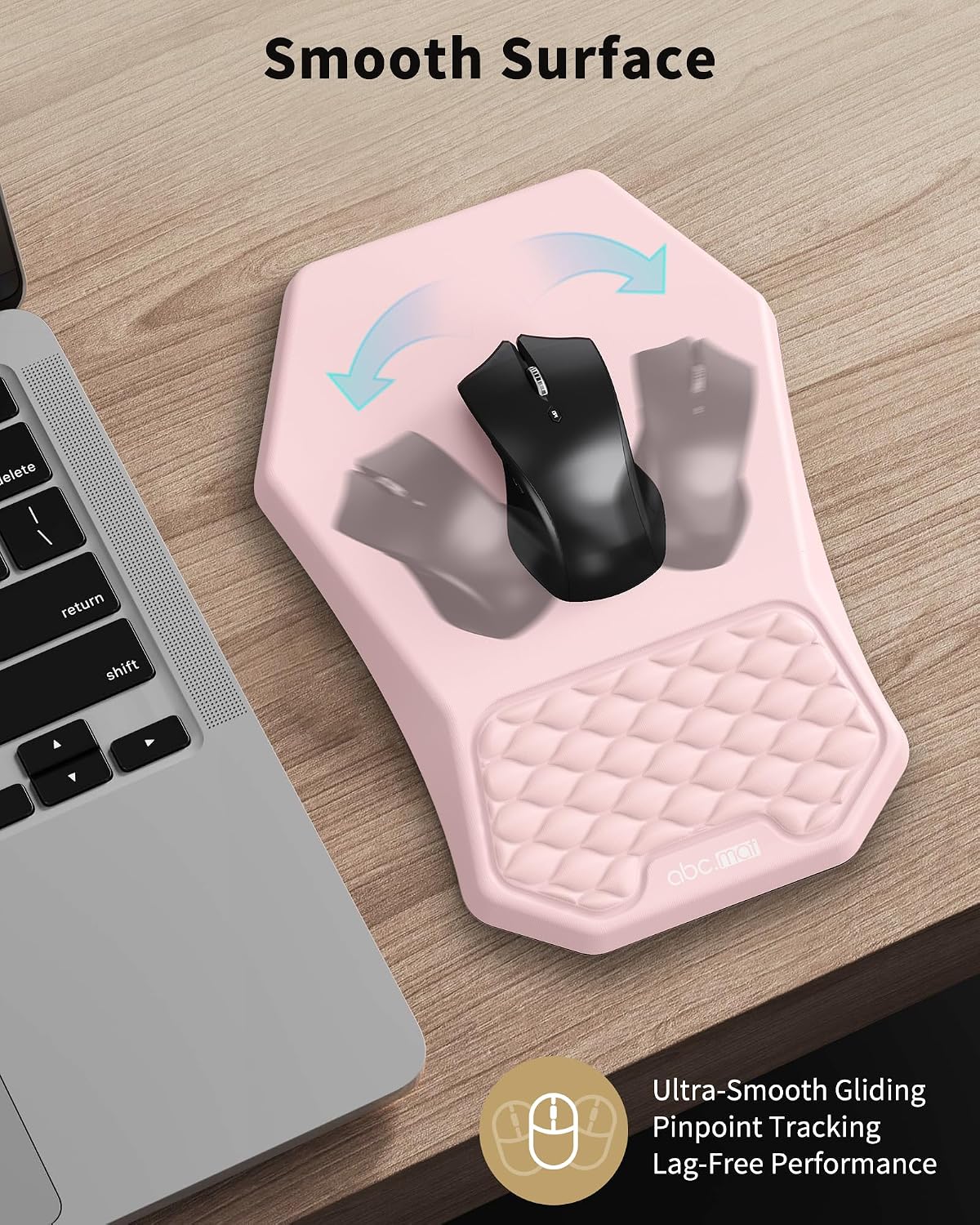 Ergonomic Mouse Pad with Wrist Rest & Keyboard Wrist Rest Support Set