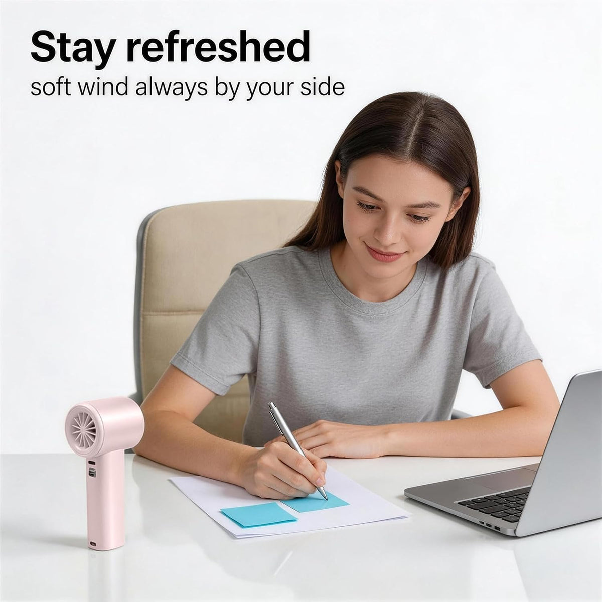 Berttinfn Portable Handheld Fan for Outdoor-Turbo Power High Speed Air, 5 Gear Wind, Rechargeable Fan for Travel- Pink Portable Handheld Turbo Fan with Digital Display, Gifts for Outdoor, Makeup