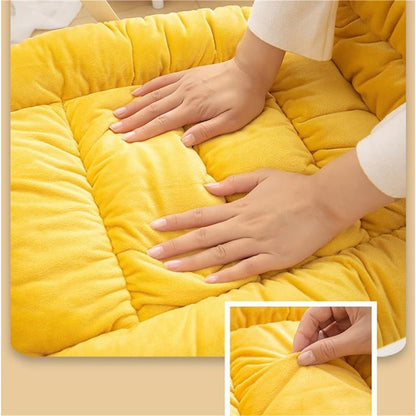 Plush Desk Chair Cushion with Ties Non-Slip Office Chair Cushions with High Back Soft Pink Seat Cushion Cute for Gamer Dorm Desk Chair