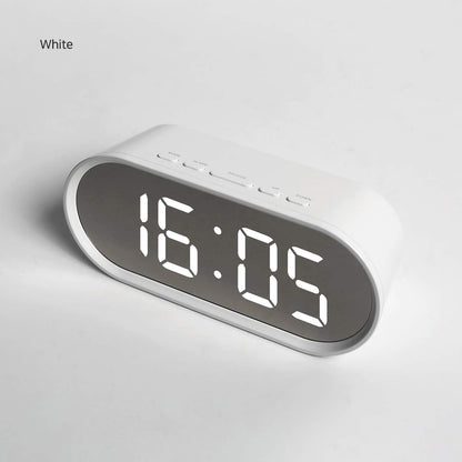 Pop Mirror Digital Alarm Clock, LED Desk Clock (Pink)