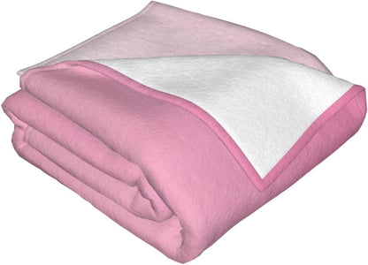 Pink Watercolor Pattern Throw Blanket Warm Ultra-Soft Micro Anti-Pilling Flannel for Bed Couch Living Room 50"X40" Pink