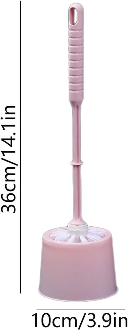 Toilet Brush and Holder Set Bathroom Accessories, Space Saving for Storage, Deep Cleaning, Toilet Bowl Cleaner Brush for Bathroom Cleaning, Toilet Scrubber Brush (Pink)