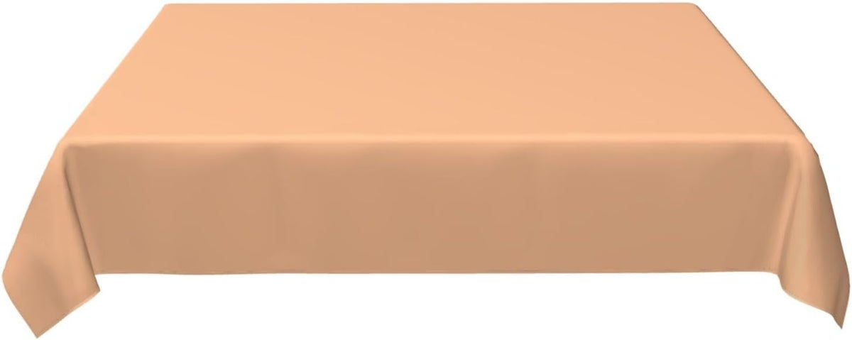 Trendy Peach Solid Color Elegant Rectangle Table Cloth Soft Washable Oblong Tablecloth Covers for Kitchen & Table Linens 54" x 72"