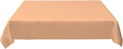 Trendy Peach Solid Color Elegant Rectangle Table Cloth Soft Washable Oblong Tablecloth Covers for Kitchen & Table Linens 54" x 72"