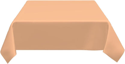 Trendy Peach Solid Color Elegant Rectangle Table Cloth Soft Washable Oblong Tablecloth Covers for Kitchen & Table Linens 54" x 72"