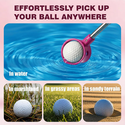 Golf Ball Retriever Telescopic for Water, 9/12/15/20Ft GolfBall Grabber Tool, Golf Accessories Gifts for Men, Women & Golfers, Golf Balls Picker with Stainless Steel Shaft & Rubber Grip