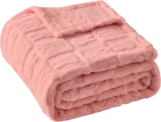 Bunny Checkered Throw Blankets,Soft Warm Blankets for Lover Women Men Friends Gifts Pets,Lightweight Fuzzy Blanket for Couch Sofa Bed Travel and Camping(Pink,90"x90")