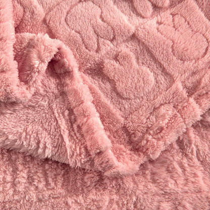 Bunny Checkered Throw Blankets,Soft Warm Blankets for Lover Women Men Friends Gifts Pets,Lightweight Fuzzy Blanket for Couch Sofa Bed Travel and Camping(Pink,90"x90")