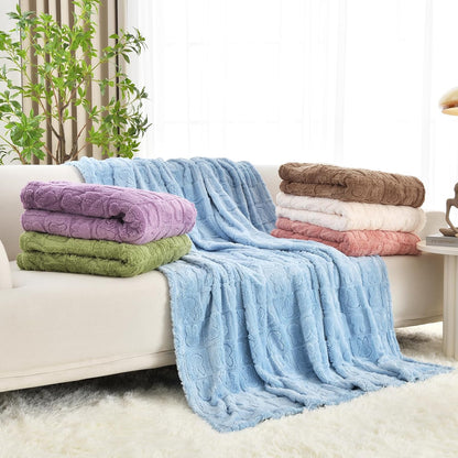 Bunny Checkered Throw Blankets,Soft Warm Blankets for Lover Women Men Friends Gifts Pets,Lightweight Fuzzy Blanket for Couch Sofa Bed Travel and Camping(Pink,90"x90")