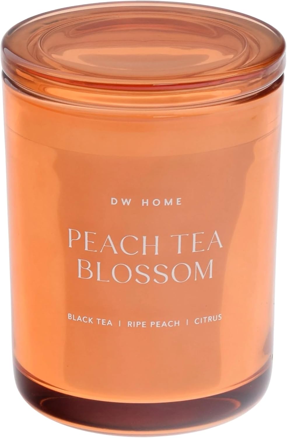 Peach Tea Blossom Scented Candles, 15 oz Double Wick Large Jar, Up to 56 Hour Burn Time, Strong Long Lasting Sweet Fruity Tea Fragrance, Gifts for Women & Men