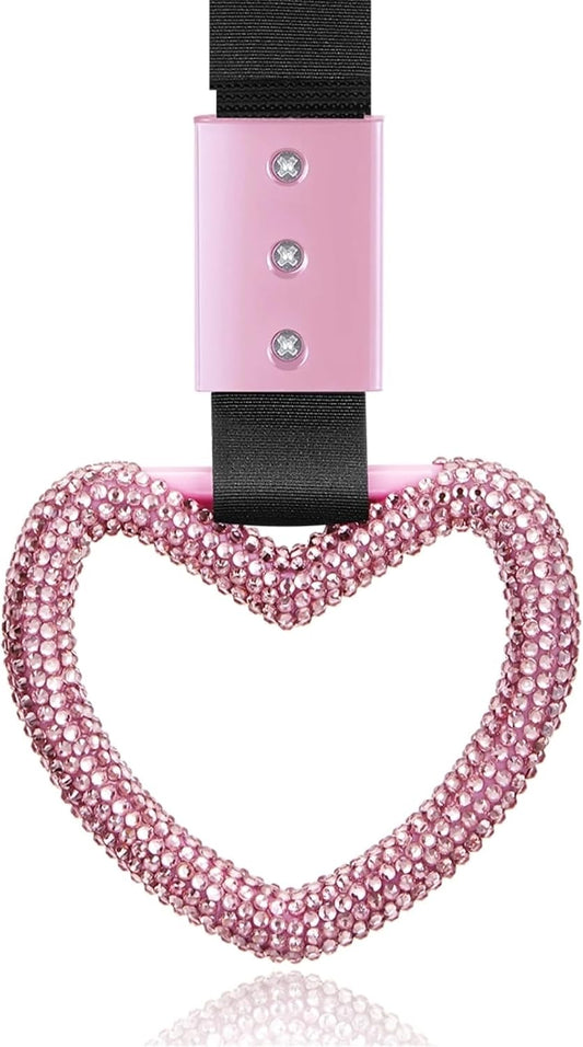 Bling Heart Car Handle Strap Drift Charm Car Accessories for Women