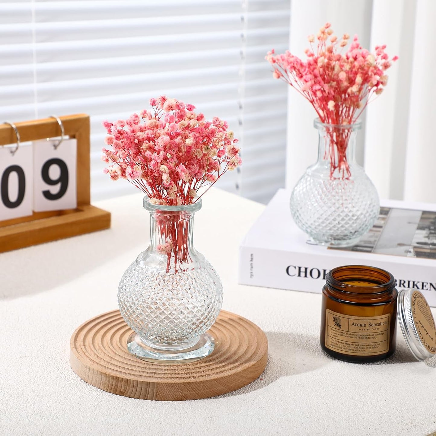 100 Pcs Mini Dried Babys Breath Flowers Pink 5600+ Babys Breath Bulk Bouquet Natural Gypsophila for Wedding Flower Wreaths Baby Shower Bridal Shower Home Vase Decor Card Party DIY, 2-4 Inch