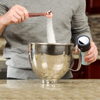 Measuring Spoon Set of 6, Heavy Duty Stainless Steel, Rose Gold