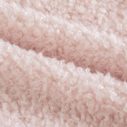 Pack of 2 Faux Fur Throw Pillow Covers Decorative Sherpa Boucle Pillow Covers Fuzzy Soft Pillowcases Sheepskin Fleece Cushion Case for Couch Sofa Bed Living Room 18x18 Inch Pink