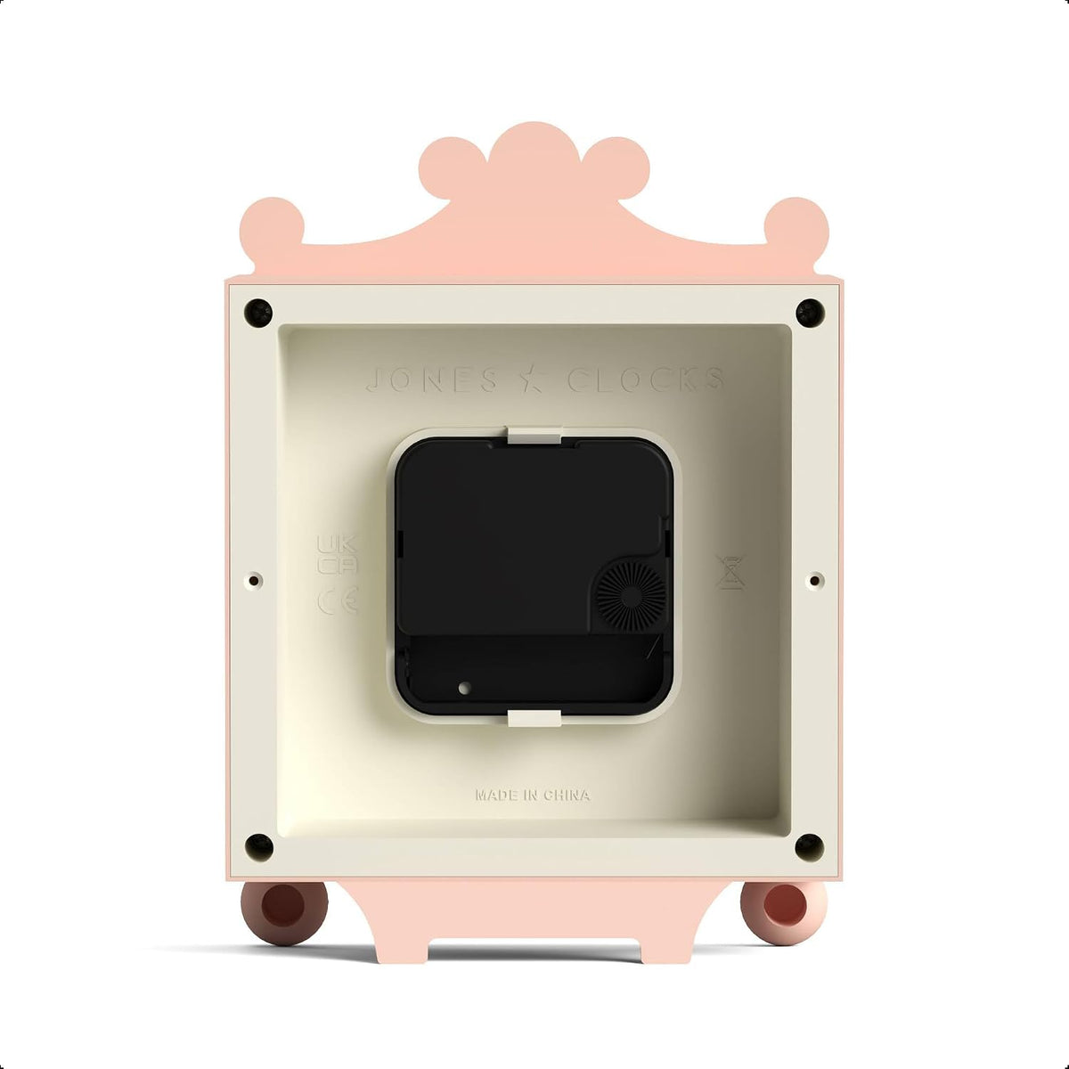 ® Parlour Mantel Clock | Small Classic Carriage Clock | Rose Pink | Elegant Square Decorative case, Perfect for Mantel, Shelf, Table or Bedside