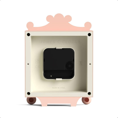 ® Parlour Mantel Clock | Small Classic Carriage Clock | Rose Pink | Elegant Square Decorative case, Perfect for Mantel, Shelf, Table or Bedside