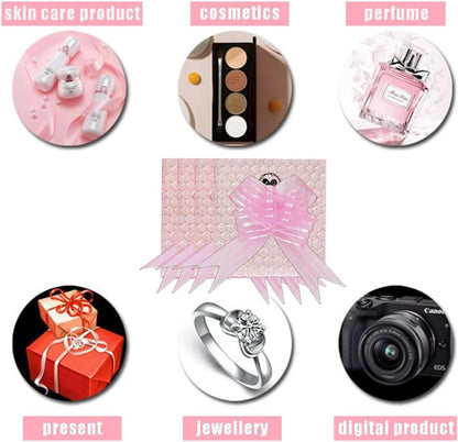 Bubble Thicken Shockproof Shipping Bag Pouches,Light Pink Love Packaging Bags,Jewelry Watch Makeup Bags Gift with Sticker and Decorative Bow,10 Pieces