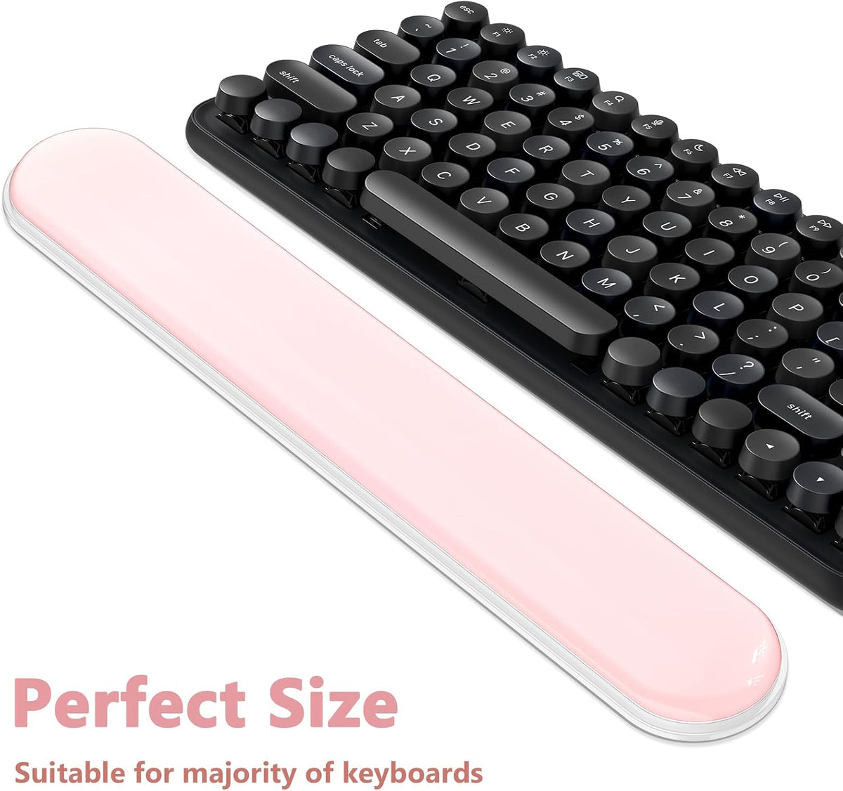 AKIT Ergonomic Mouse Pad with Wrist Rest&Keyboard Wrist Rest Set, Gel, Pink