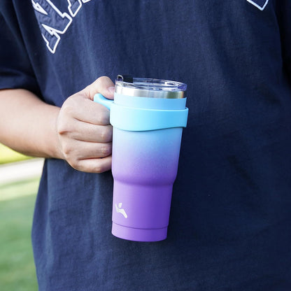 20 oz Tumbler with Handle and Straw, Insulated Travel Mug