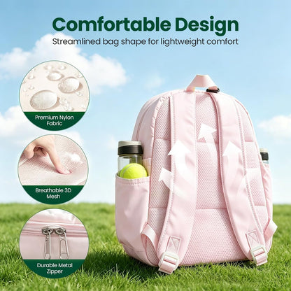 Tennis Bag for Women, Tennis Backpack Holds 2 Rackets