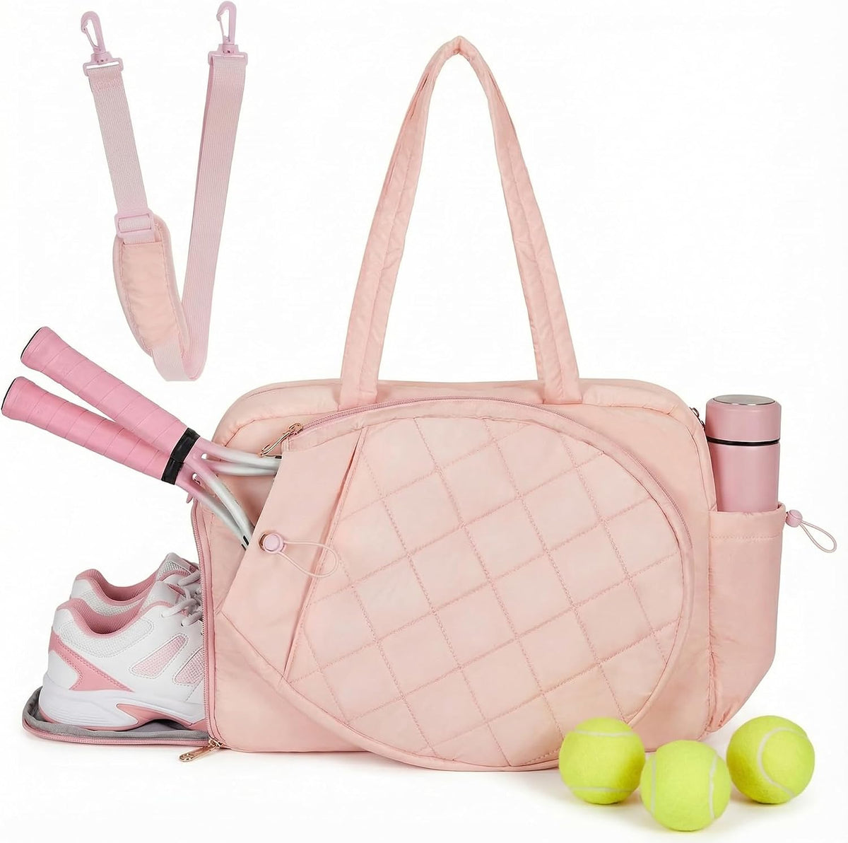 Tennis Bags for Women, Tennis Backpack Pickleball Racket Bags,Water-Resistant Sling Tote Padel Bag for Pickleball Tennis Badminton, Cute Gifts for Women Girl, Duffle Bag Gym Travel