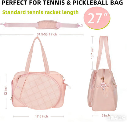 Tennis Bags for Women, Tennis Backpack Pickleball Racket Bags,Water-Resistant Sling Tote Padel Bag for Pickleball Tennis Badminton, Cute Gifts for Women Girl, Duffle Bag Gym Travel